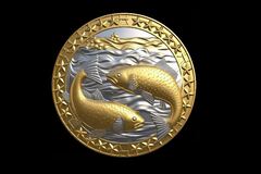 Силиконовый молд Знак зодиака Рыбы 3 см