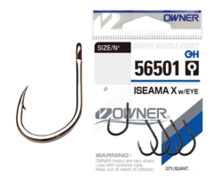 56501 № 3 Крючки OWNER ISEAMA X w/EYE / продажа от 5 уп.