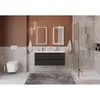 BelBagno KRAFT-1200-4C-SO-GSO База под раковину подвесная с фрезерованными ручк. по всей длине фасада с чет-мя выкатн. ящ., Темно-Серый Мат.,1200x455x500