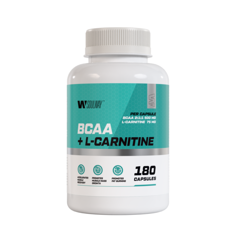 BCAA + L-карнитин, витамины 180 капсул