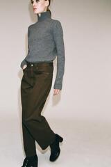 ZARA ДЖИНСЫ ZW COLLECTION ANKLE RELAXED СО СРЕДНЕЙ ПОСАДКОЙ, ХАКИ