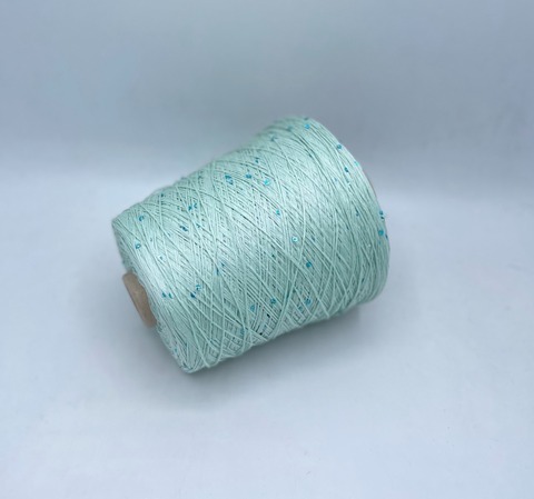 Filati Naturali (пр.Италия),art-Lino, 380/100гр, 100%Лен+пайетки, цвет-Мятный , арт-28107
