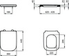 Ideal Standard i.life B T468301 Сиденье и крышка, с функцией плавного закрытия, дюропласт, металлические шарниры, легкосъемное