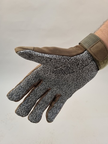 Тактические перчатки Hawk Kevlar - олива