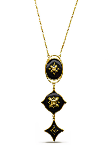 Колье Сеат, серебро 925, позолота 18k