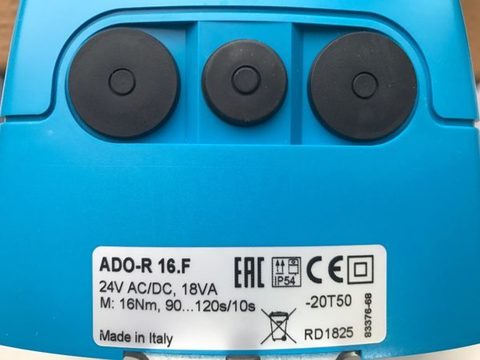 Электропривод Polar Bear ADO-R 16.F с моментом вращения 16 Нм с возвратной пружиной