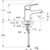 VitrA Axe S A41069EXP Смеситель для раковины однорычажный