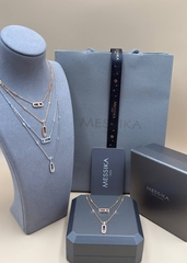 Двойное колье Messika в обсыпке с двигающимися цирконами rose/white VGOLD