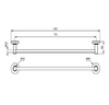 Ideal Standard Iom A9244AA Полотенцедержатель 80 см. Макс. нагрузка 20 кг. с крепежом. Диаметр трубы 12 мм