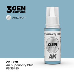 Акриловая краска AK Interactive Air Superiority Blue FS 35450 3GEN AIR, 18мл