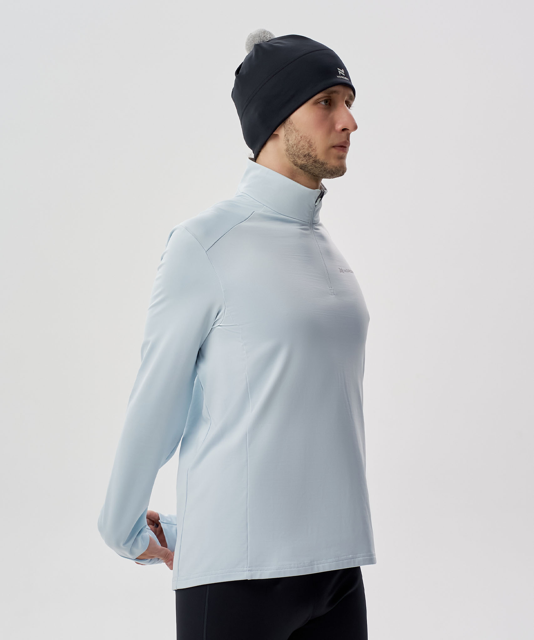 Мужской утепленный лонгслив Nordski Warm 2.0 pearl blue - 3