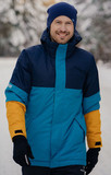 Удлиненный прогулочный зимний костюм Nordski Casual Dark Navy/Blue Premium мужской с лямками