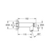 GROHE Euroeco Cosmopolitan T 36266000 Кран для раковины настенный нажимной