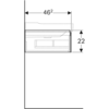 Geberit Xeno2 500.508.43.1 Тумба под раковину, 88x22x46.2см, Серый / Меламин, древесная структура
