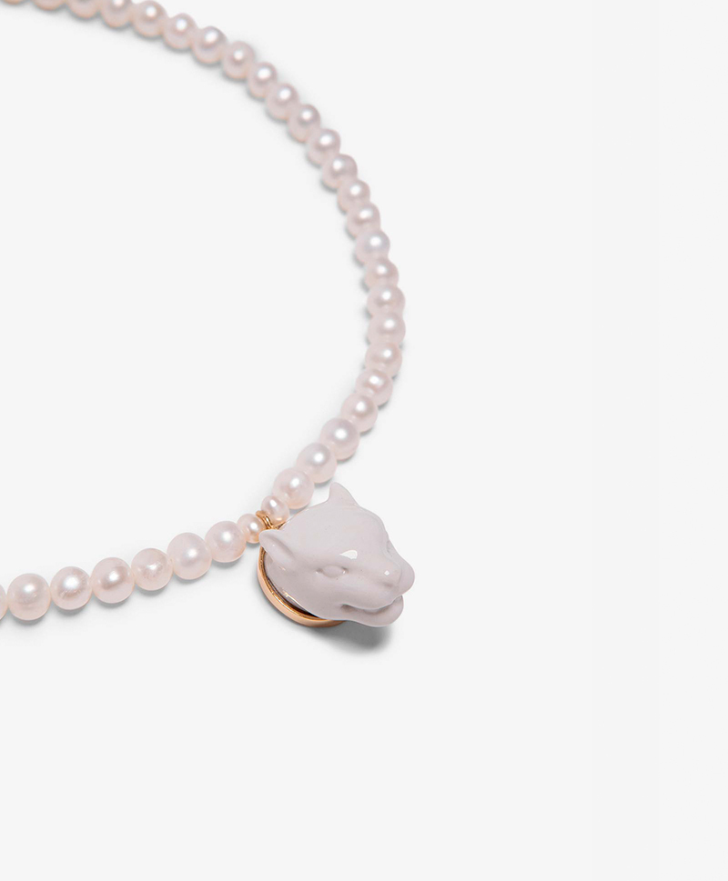 Подвеска PANTHER HEAD & PEARLS