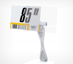 Ценникодержатель DELI-PRICER 80х60,  из ПВХ плоский, горизонтальный
