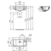 Ideal Standard Calla E223401 Раковина 45 см с 1-м отверстием под смеситель справа, с отверстием перелива