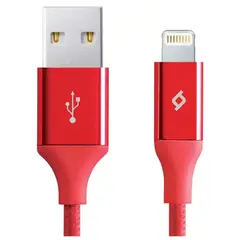 Кабель TTEC AlumiCable Lightning USB подзарядка и передача данных, 1,2м, красный