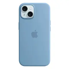 Силиконовый чехол с поддержкой MagSafe Apple Silicone Case для iPhone 15, Winter Blue (Зимняя синева)