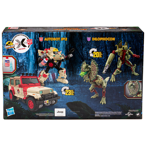 Набор фигурок Transformers Jurassic Park x Transformers Dilophocon and Autobot