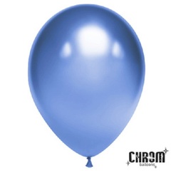 Шар К 12''/30 см, Хром, Синий, 25 шт.