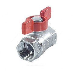 Кран шаровой латунь хром R251D Ду 32 Ру35 ВР бабочка Giacomini R251X006
