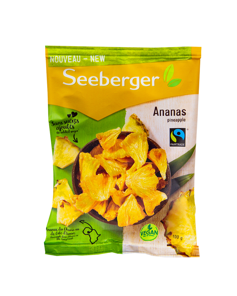 Ананас Seeberger сушеный кусочками, без добавления сахара 100 г