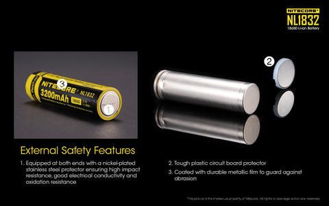 Аккумулятор Nitecore Rechargeable NL1832 18650 Li-Ion 3200 mAh (18546)