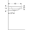Geberit Xeno2 500.533.01.1 Раковина с полкой, 90x48см, белый / Специальное керамическое покрытие KeraTect