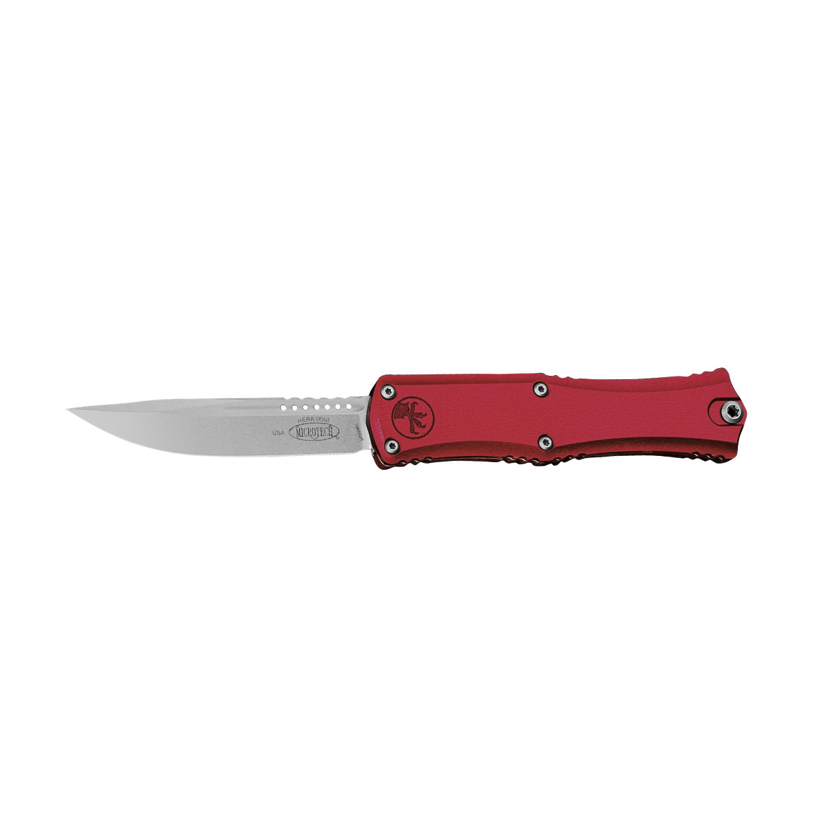 Автоматический нож Microtech Hera II Mini 1703M-10RD, сталь M390MK, рукоять алюминий, красный
