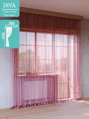 Тюль сетка Паутинка для спальни и гостиной 260 * 300 см