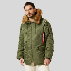 Парка Alpha Industries N-3B Regular Fit Sage Green (Зеленая)