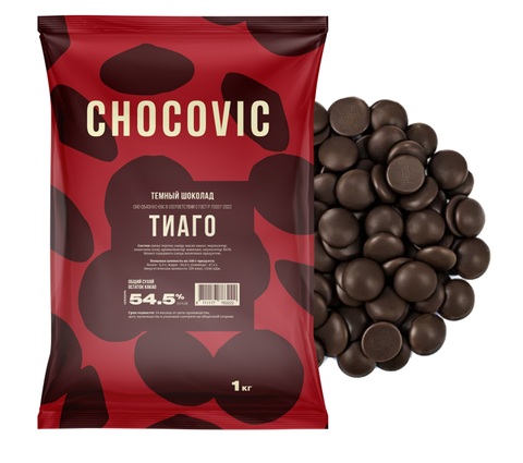 Шоколад темный Chocovic(Чоковик) 54,5% ТИАГО 1 кг