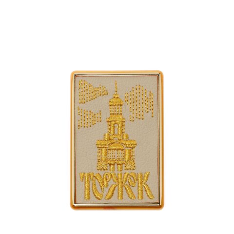 Магнит «Торжок» а20/67 бежевый / золото
