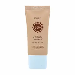 Jigott Doris Black snail Sunscreen Cream SPF 50+ Солнцезащитный крем с муцином черной улитки 30мл
