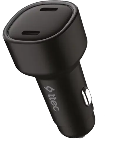 Автозарядка TTEC SmartCharger Duo PD 60W Car Fast Charger USB-C+USB-C, черный