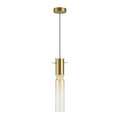 5058/5LA PENDANT ODL24 459 золотой/янтарный/металл/стекло Подвес LED 5W 3000K SCROW