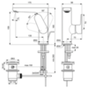 Ideal Standard Cerafine O BC703XG Смеситель для раковины с металлическим донным клапаном