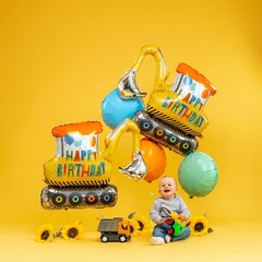 Шар Б Фигура, Экскаватор, Happy Birthday, 31