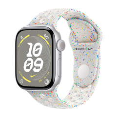 Умные часы Apple Watch Series 10 GPS, 42mm, Silver Aluminium Case with Nike Sport Band M/L, Pure Platinum (Серебристый)