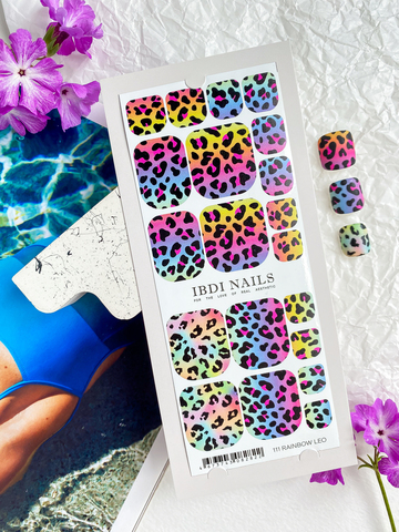 Пленки для педикюра IBDI NAILS 111 RAINBOW LEO