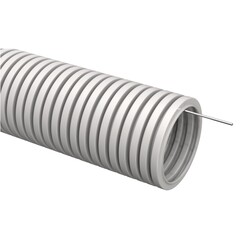 Труба гофрированная ПВХ d 16 с зондом серый CTG20-16-K41-010I IEK , 10м (89-6-1-1601)