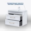 Aquanet 347847 Тумба с раковиной Бостон new 80 (Flat) цв.белый сатин, ручки золото (347847)