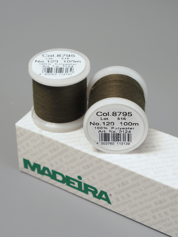 Нитки швейные Madeira aerofil №120 Col. 8795 хаки (100 м)