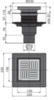Alcaplast APV4444 Душевой трап свободностоящий