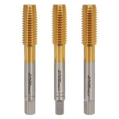 Метчик М10х1,5 (Комплект 3шт) DIN352 HSSEPM-TiN 6HX 80мм a=5,5 H-Tools PRO 230100PMHT