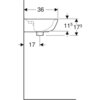 Geberit Renova 500.375.01.1 Раковина, 45x17.3x36см, белый