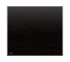 Варочная панель встраиваемая Midea MCH64407F, стеклокерамическая, сенсорная, 4 конфорки, черная