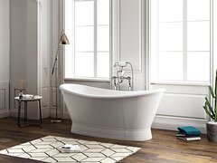 BelBagno BB33 Отдельностоящая акриловая ванна, встроенный слив, 168x78, цвет: белый фото