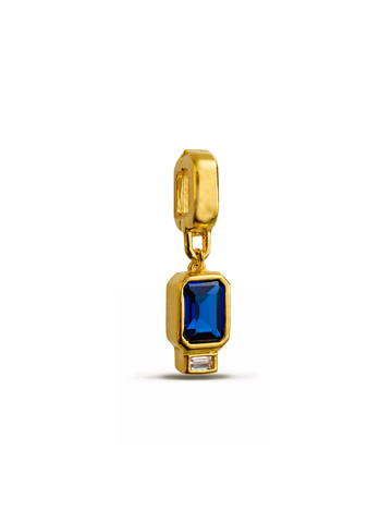 Подвеска Тонатиу, синяя, серебро 925, позолота 18k